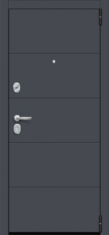 Дверь металл R-3 4/П22 PRO Graphite+Riviera Ice