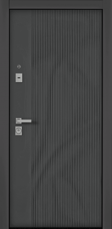 Дверь металл ULTIMATUM PRO графит UT-F2+Ivory UT-F2