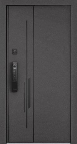 Дверь металл CYBER Колоре гриджио SP-22В + Бьянко CBR-28