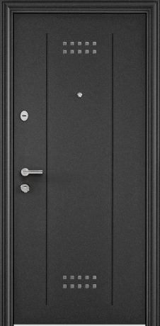 Дверь металл DELTA PRO Букле графит DL-2+Бетон известковый D6-33