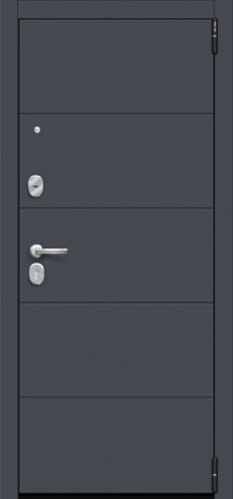 Дверь металл R-3 4/К41 PRO Graphite+ЗЕРКАЛО Nardo Grey